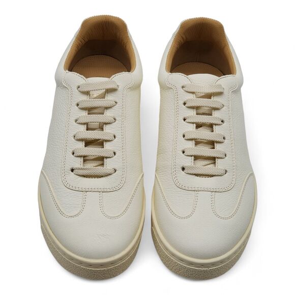 Brunello Cucinelli Deerskin Leather Low Top Sneakers Off White size 40 7US $995 - Picture 4 of 9